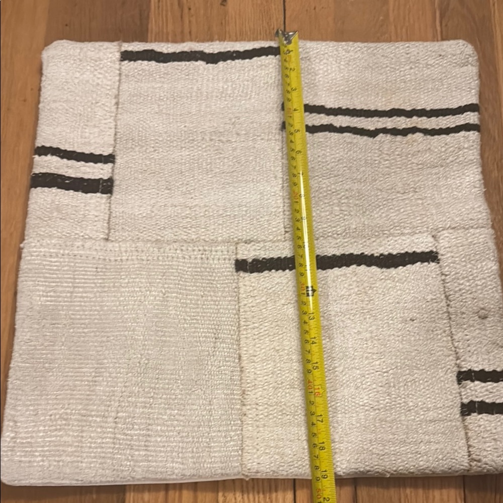Kilim Handmade Patchwork Pillow Cover with Stripes
